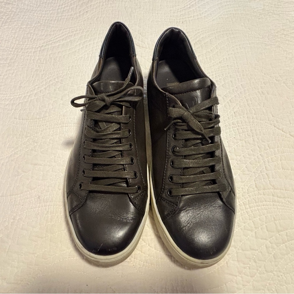 Bruno Magli Men's Classic Dark Brown Leather Sneakers